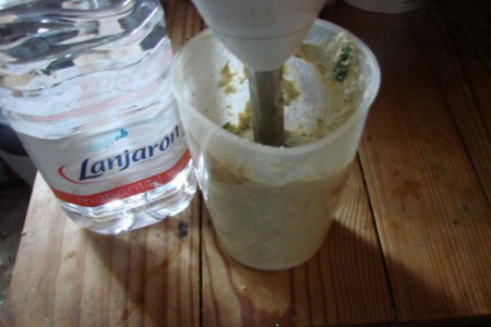 Bater no Minipimer com água